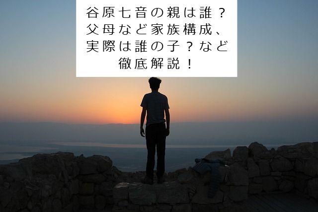 後ろ姿の男性の画像 記事タイトル：谷原七音の親は誰？父母など家族構成、実際は誰の子？徹底解説！